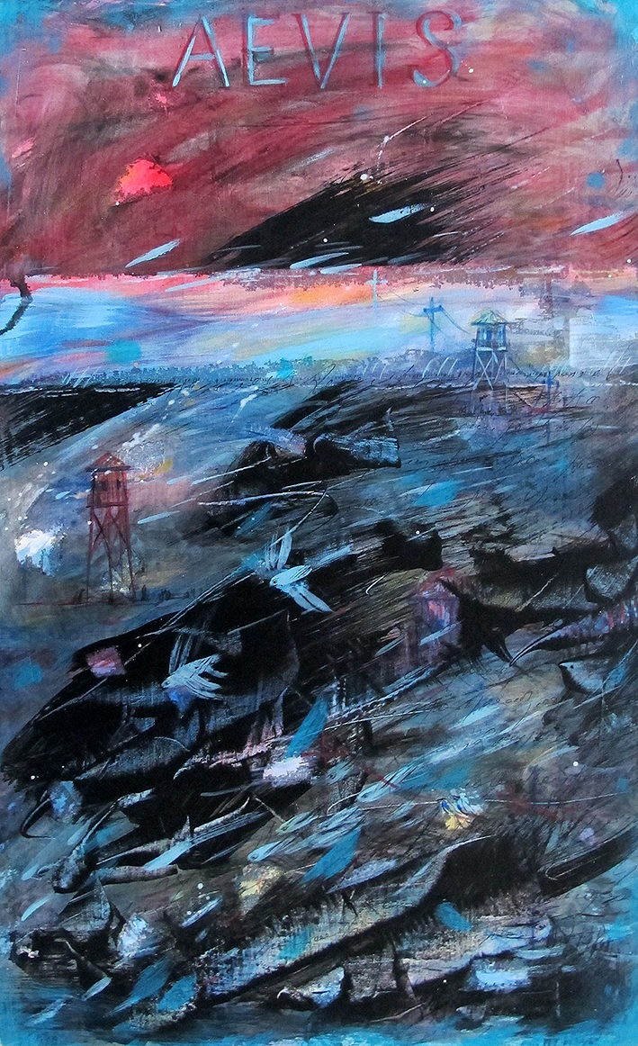 Птицы (Aevis), 30Х50 см, дерево, акрил