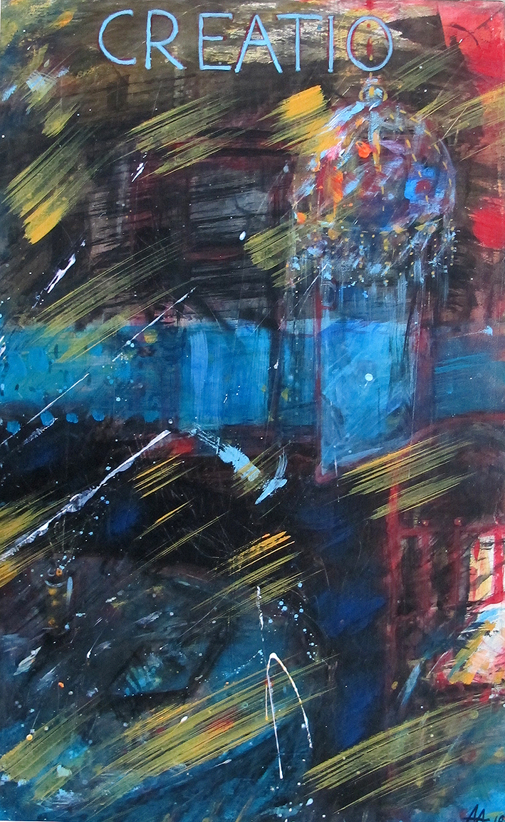 Творение (Creatio), 30Х50 см, дерево, акрил