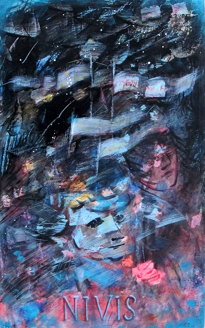 Снег (Nivis), 30Х50 см, дерево, акрил